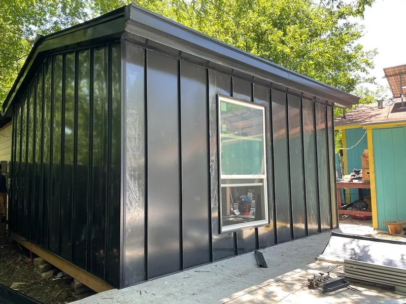 Black standing seam metal wall panels for Metal Roof Installation in Easley